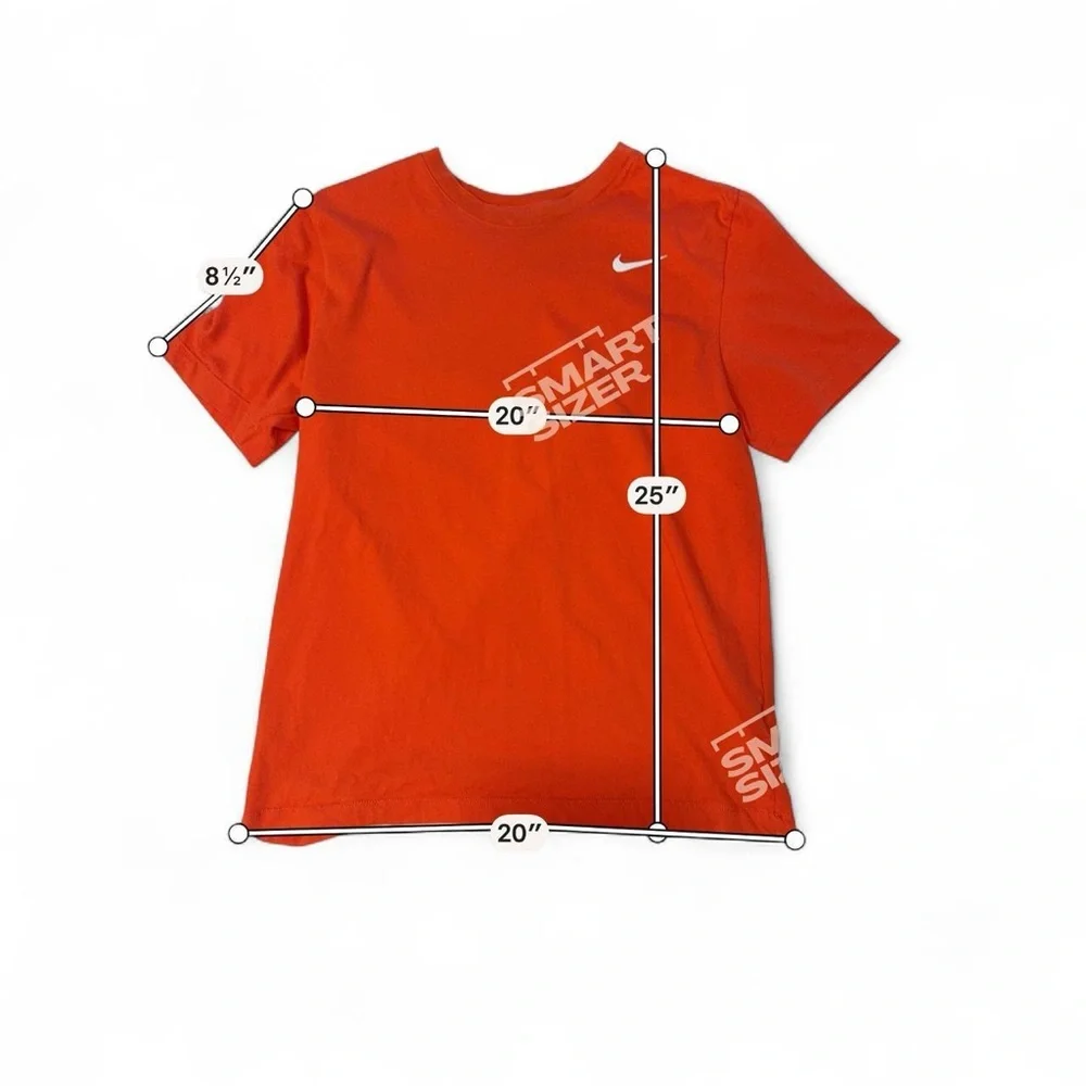 Nike Dri Fit Orange Tee Size Medium Athletic Logo Swoosh Shirt - Picture 7 of 9